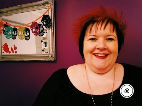All smiles is Cardiff character Suzanne Hellyar, co-owner of the Hair Candy Salon