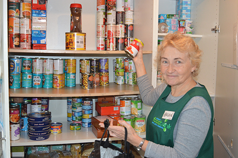 Helen Nolan is a volunteer at the City Church food bank 