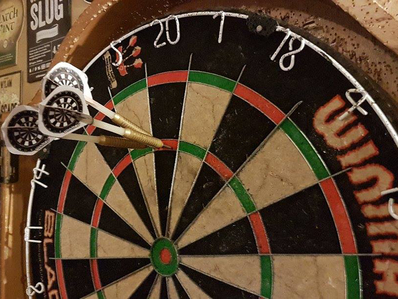 photo of darts board for changing sports for charity event