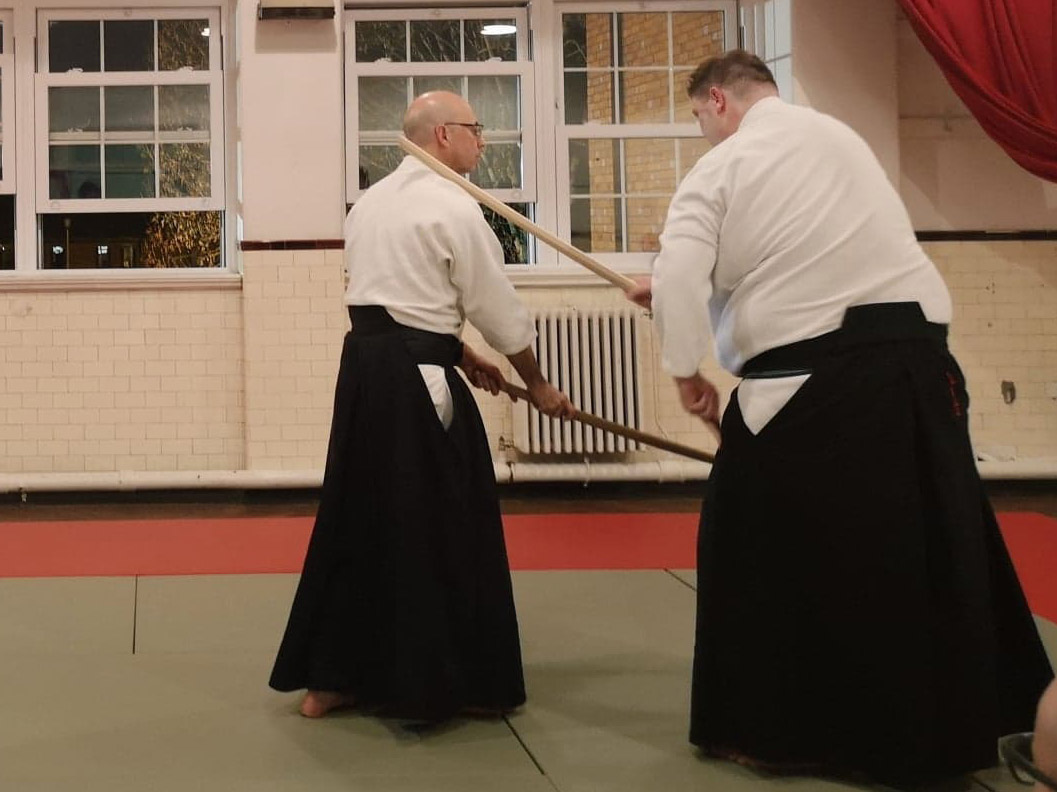 Aikido demonstration with sticks