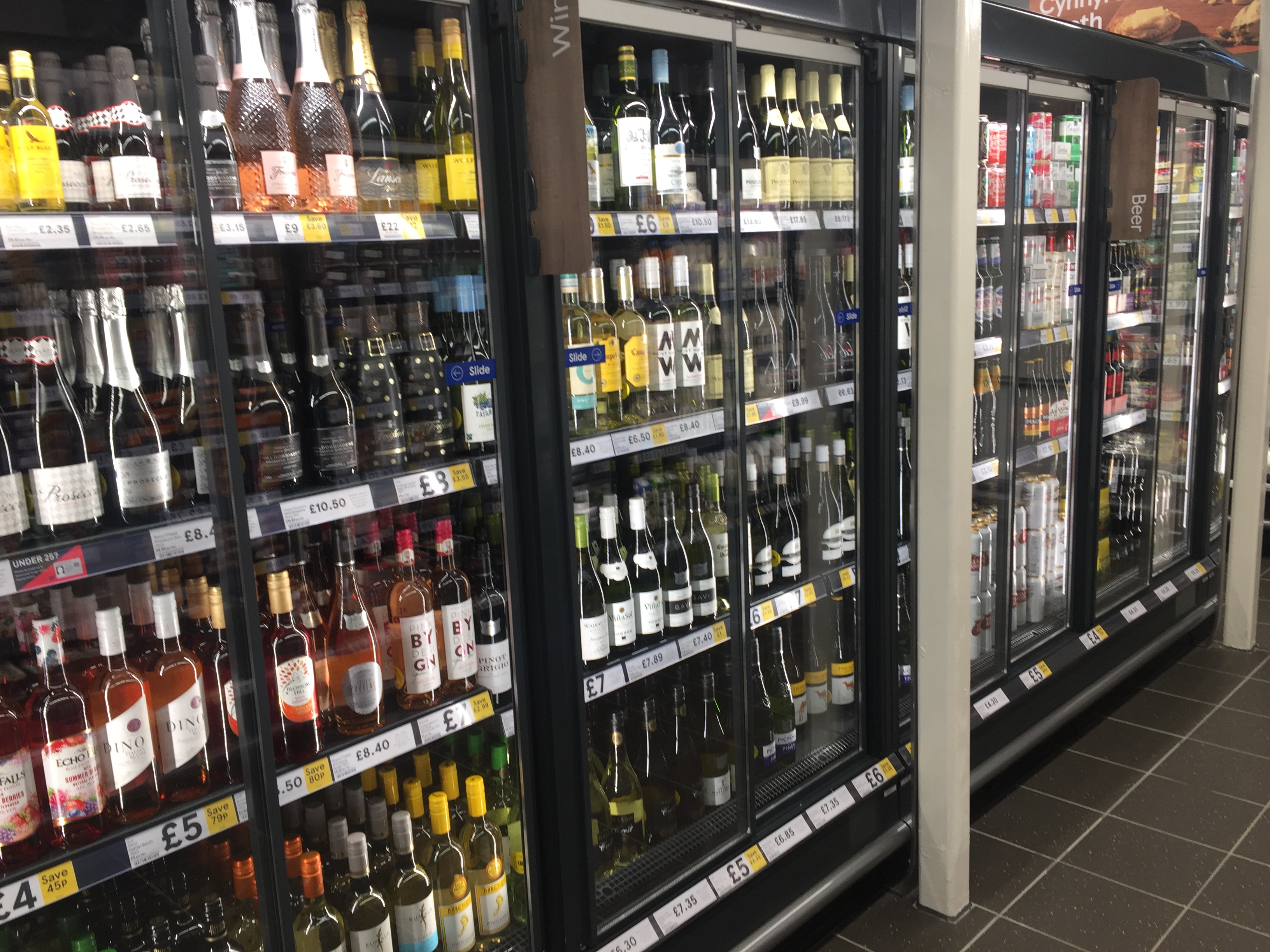 alcohol in shop