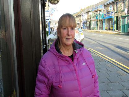 Woman at Treorchy high street gives her view on jobs in the South Wales Valleys