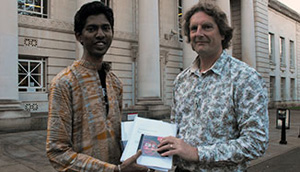 One of the first students to have completed a dissertation was Ganesh Ananthasubramanian, pictured with MA Magazine Journalism Director Tim Holmes