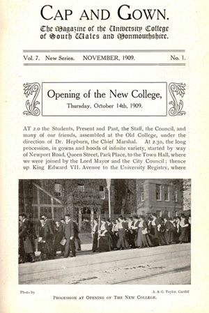 How Cardiff's student newspaper 'Cap and Gown' looked in 1909