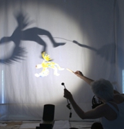 A scene from the ‘Play of Light’ theatre shadow puppetry