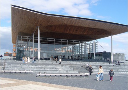 A view from outside the Welsh Assembly