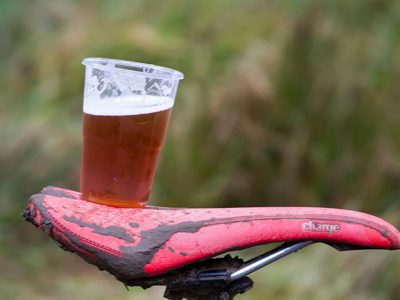 Pint on a bike, beer on a bike,