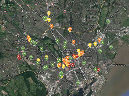 map, air quality, pollution