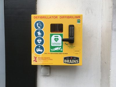 Oliver Cuenca photo Cardiff defibrillator Crwys pub Welsh Hearts charity appeal saving lives