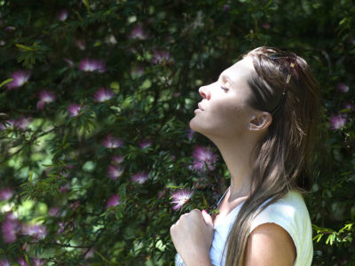 woman looks after her wellbeing and manages stress