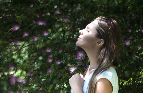 woman looks after her wellbeing and manages stress