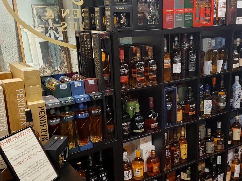 Wally's Deli spirit range featuring Penderyn whisky