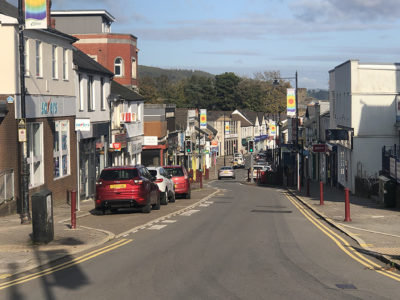 A derelict Caerphilly high street