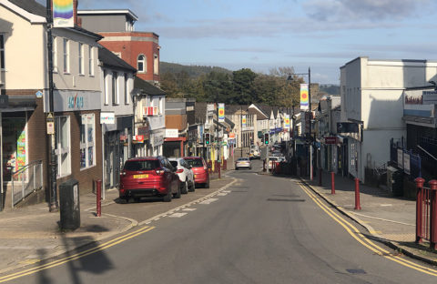 A derelict Caerphilly high street