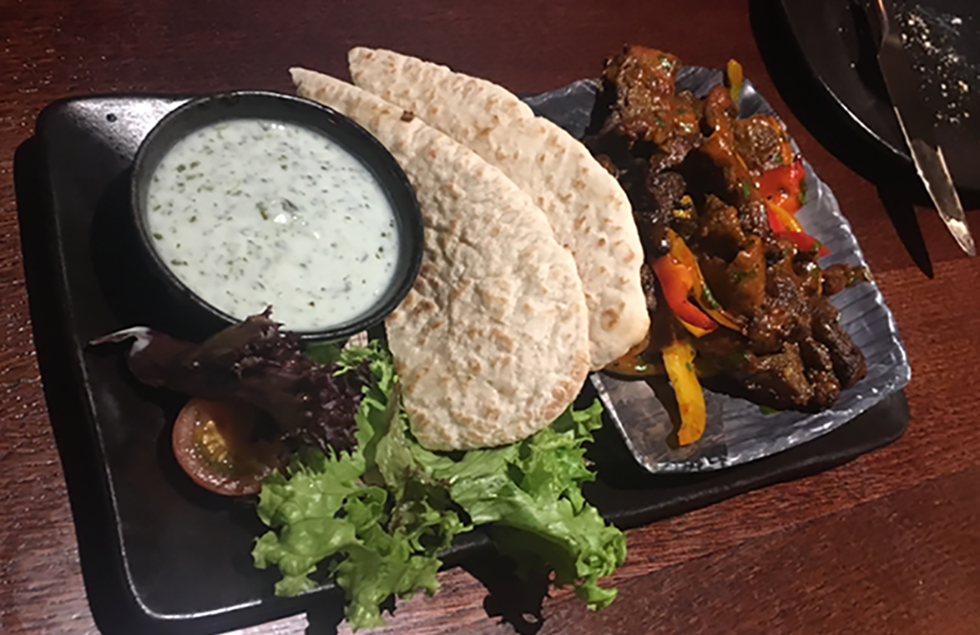 Lamb, pitta and raita