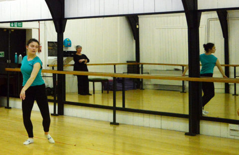 Rubicon Dance student dances in their studio on Nora street