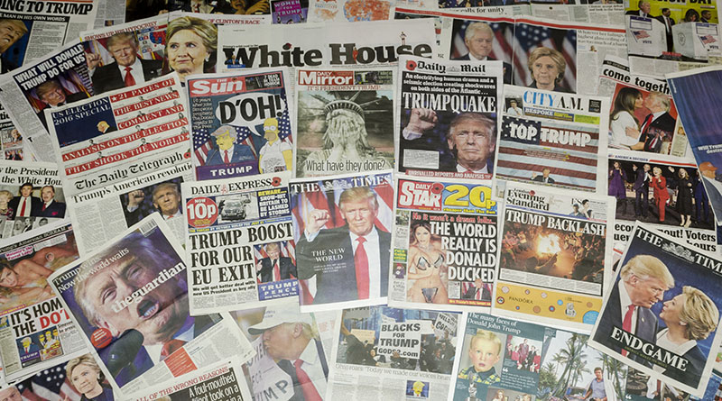 A selection of newspaper covers