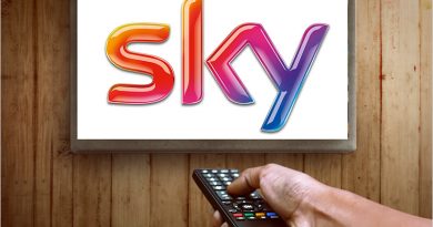 Sky TV logo on a TV screen