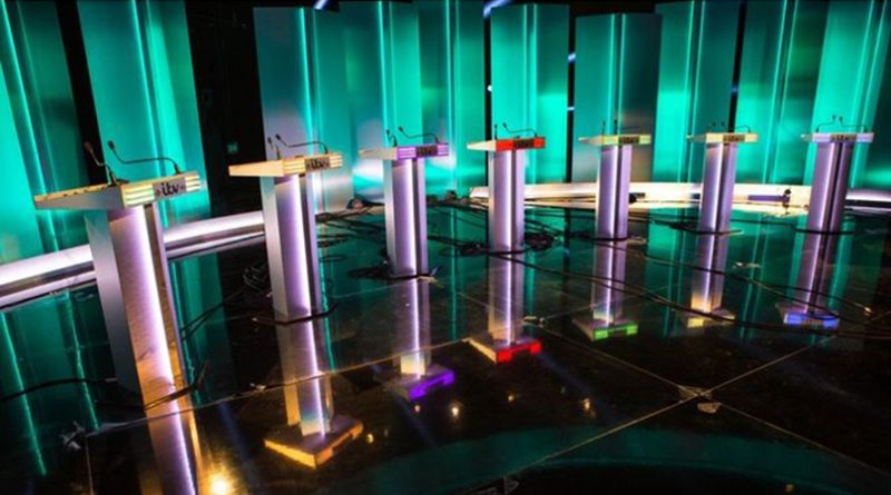 The 2017 election TV debate stage