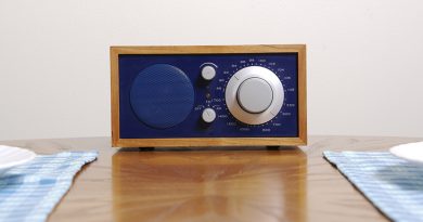 Radio on a kitchen table