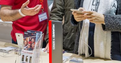 Kiev, Ukraine - people visit Huawei stand