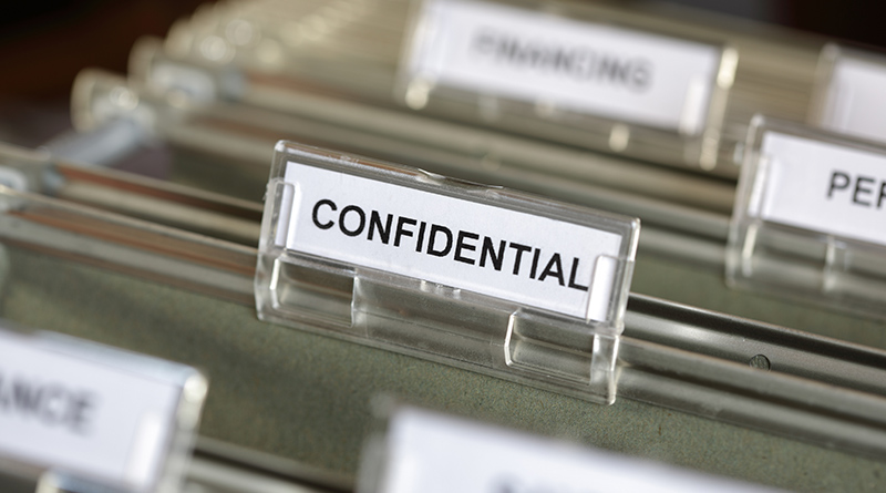 A confidential file