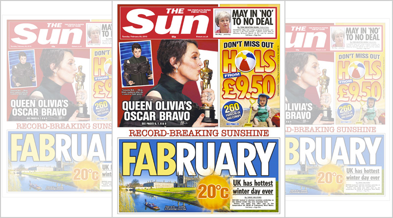 Cover of the Sun newspaper