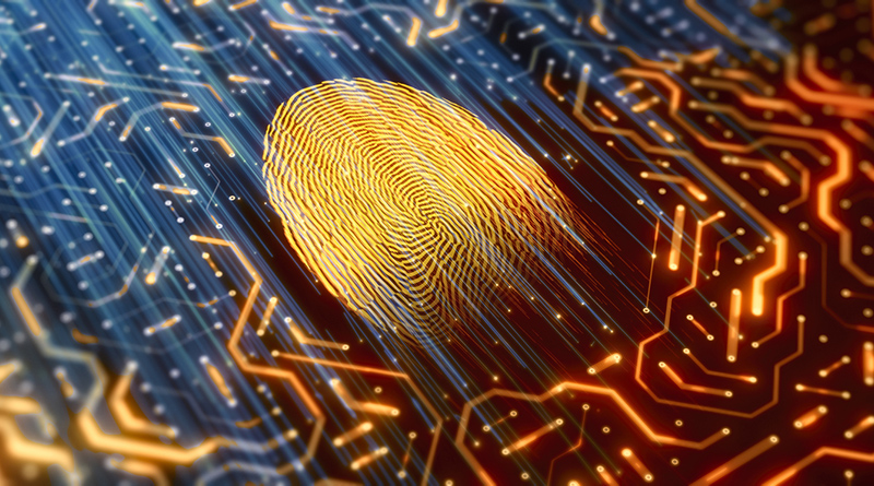 An illustration of an electronic fingerprint